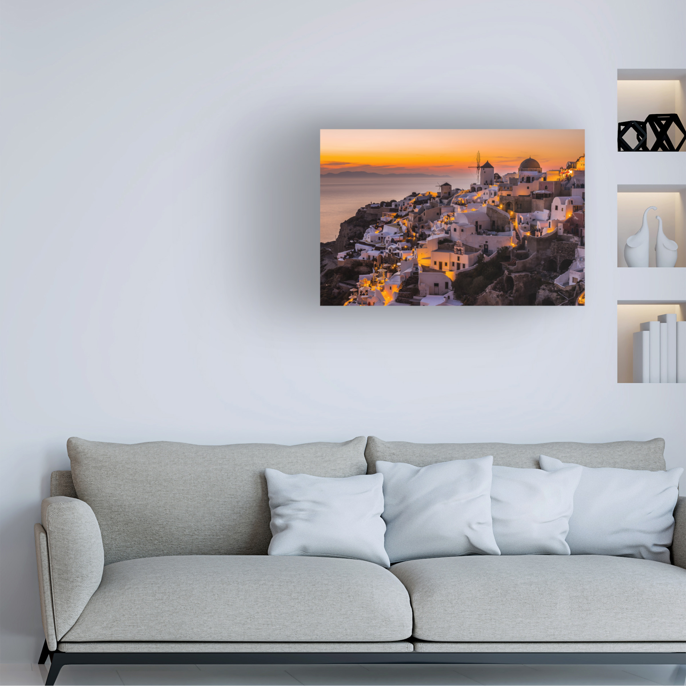 Andreas Agazzi 'Calispera Santorini' Canvas Art