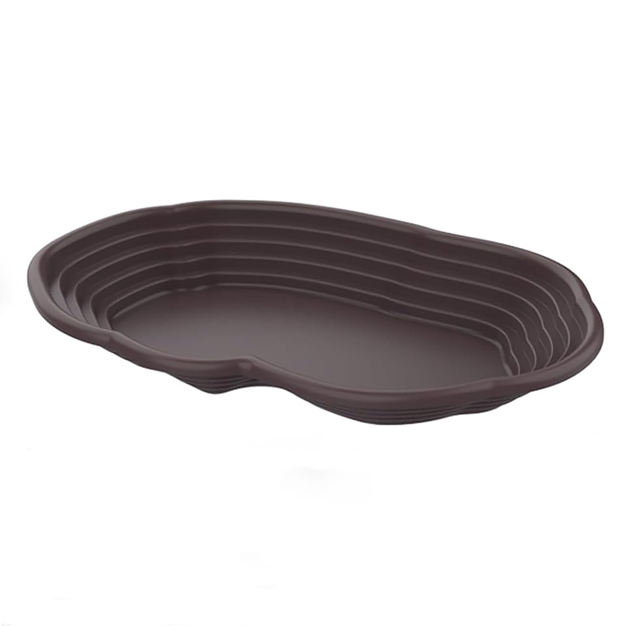ACDANC Extra Large Reptile Bathing Pool Reptile Feeding Dish Water Bowl with Ramp Aquarium Ornament for Gecko, Snake, Turtle, Bearded Dragon, Lizard Bath(Black)