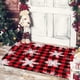 thumbnail image 4 of Christmas Carpet Red Plaid Carpet Snowflake Home Carpet Holiday Gift Kitchen Bedroom Bathroom Floor Mat Washable Door Mat, 4 of 6