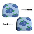 thumbnail image 3 of 2 PCS Car Headrest Cover, Blueberry Print blue Soft Car Seat Head Rest Cover Protector Interior Car Accessories Seat Covers for Cars Truck Auto Only Covers, 3 of 8