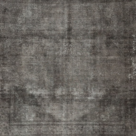 Ahgly Company Machine Washable Indoor Square Traditional Granite Gray Area Rugs, 7' Square