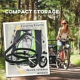 thumbnail image 5 of Aosom 3-in-1 Walk/Jog/Ride Child Baby Bike Trailer for Kids 2 Seater, Bike Stroller for Toddler Wagon, Double Bicycle Trailer Accessory, Green, 5 of 9