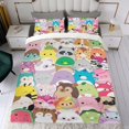 thumbnail image 4 of Squishmallows Conjunto de sábanas temático, trío de piezas, cómodo y amigable con la piel, diseño único, regalo de decoración para el hogar para familiares, amigos y fans,140X210cm, 4 of 6