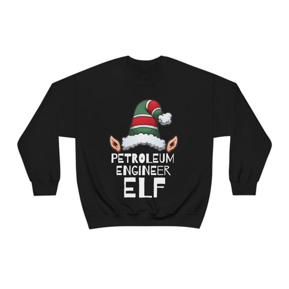 Petroleum Engineer Elf Unisex Sweatshirt, S-2XL Christmas Engineering Elves