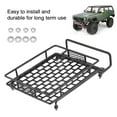 thumbnail image 3 of Roof Rack, Trailer Hitch Cargo Carrier Roof Rack Basket Model Vehicle Accessory Steel Luggage Tray Roof Rack Car Top Luggage Holder for CC01/CR01/D90/SCX10 1/10 1/8 RC Crawler Car, 3 of 7