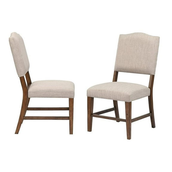 Pemberly Row Modern 19" Wood Dining Chairs in Gray (Set of 2)