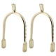 thumbnail image 2 of Espuelas cromadas para niña joven Espuelas estrechas de aleación de zinc y latón cromado para mujer (oro), 2 of 5