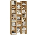 thumbnail image 7 of Homfa 2 Pieces Bookshelves, 71’’ Tall Three Row Bookshelf with Adjustable Shelves, 21-Cubes CD Display Storage Organizer Shelf for Living Room Home Office, Natural Color, 7 of 7