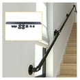 WANCQ 10FT Iron Handrail For Steps Stair Railing Hand Rail Kit Black