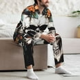 thumbnail image 7 of Sikiie Flower Horn Skull Mens Pajama Set, Soft Warm Long Sleeve Sleepwear, Cozy Button-Down Pjs for Men-Medium, 7 of 7