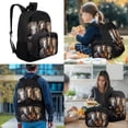 thumbnail image 2 of Yspwyqan Kids Backpack Set for Elementary, Three Running Horses Backpack Set with Lunch Box and Water Bottle Bag, 17" Double Zip Trendy Bookbag for Middle School Ages 8-15, 2 of 7