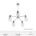 thumbnail image 2 of Hunter Fan Company Lochemeade 5 Bulb Hanging Chandelier Light Fixture, 2 of 7