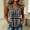 Black, variant on IUYRTFE Women's Sleeveless V Neck Gingham Plaid Tank Top 100% Linen Relaxed Fit Summer Casual Blouse