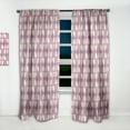 thumbnail image 2 of Designart 'Purple Pink Desing Retro Pattern' Mid-Century Modern Curtain Panel, 2 of 5