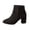 Black, variant on Atkumj Chunky Heel Boots for Women Fashion Pointed Toe Side Zip Faux Suede Boots Versatile Solid Color Ankle Mid Heel Boots for Women 35