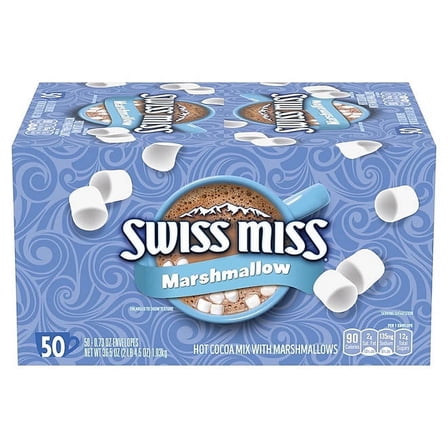 swiss miss marshmallow hot cocoa mix 50 ct