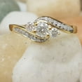 thumbnail image 5 of Dazzlingrock Collection 0.50 Carat (ctw) 18k Round Diamond Ladies Swirl Engagement 3 Stone Bridal Ring 1/2 CT, Yellow Gold, Size 6, 5 of 5