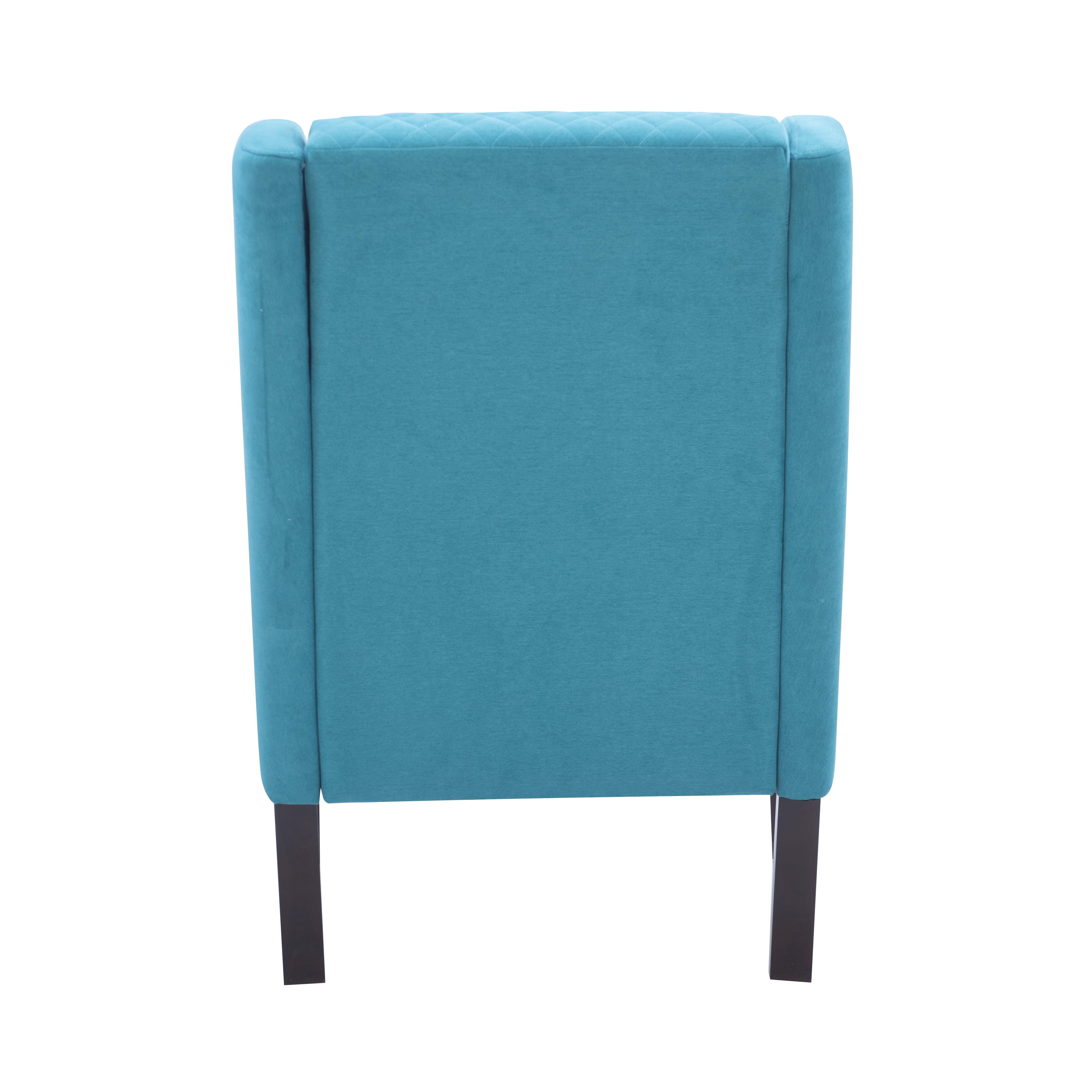 Powell Laude Quilted Velvet Wingback Accent Chair, Teal