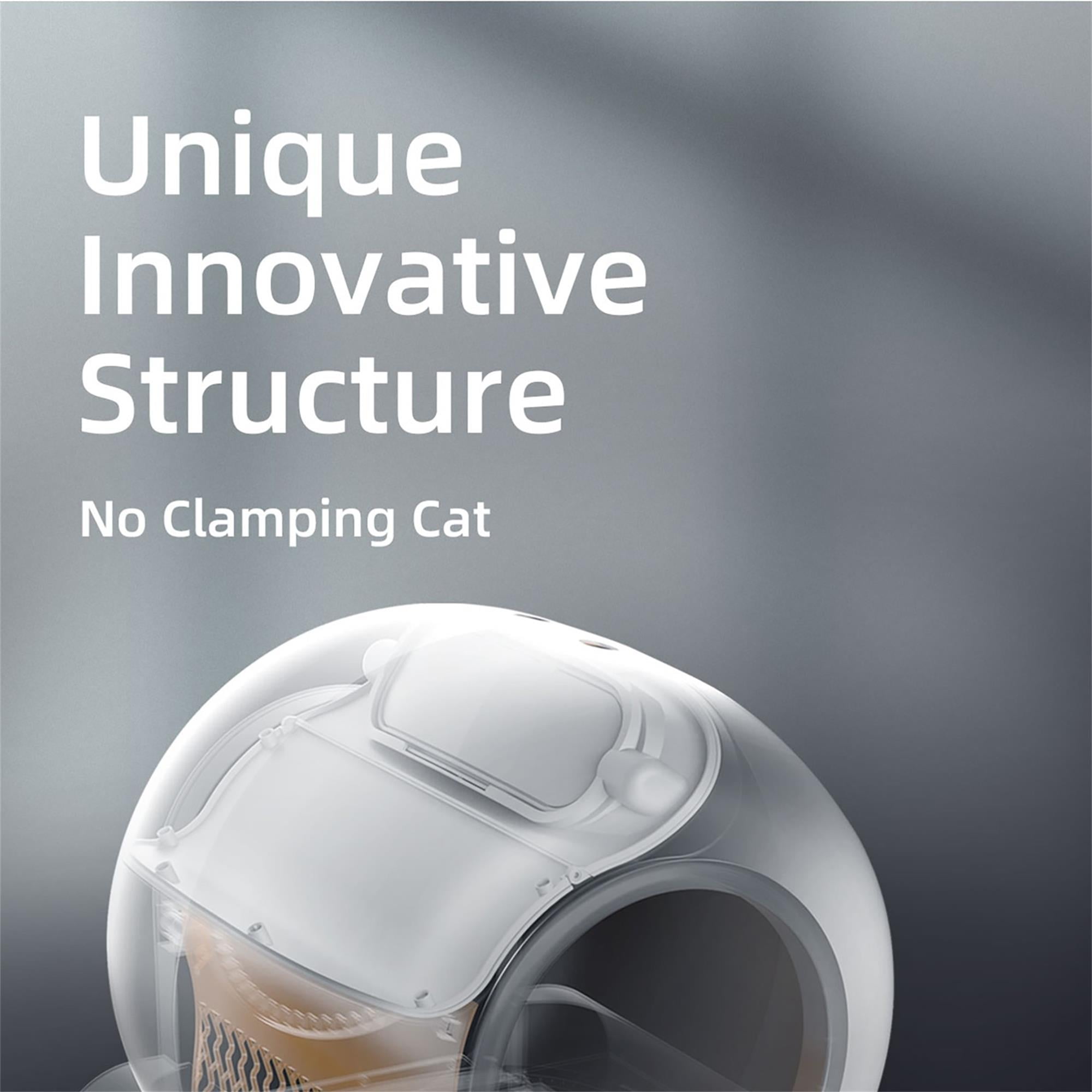 Kadyn 65L Large Capacity Smart Self Cleaning Cat Litter Box for Multi Cats, Support 5G/Anti-Pinch, White