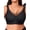 Black, variant on Plus Size Bra for Women Full Coverage Convertible Racerback Wirelss Bra