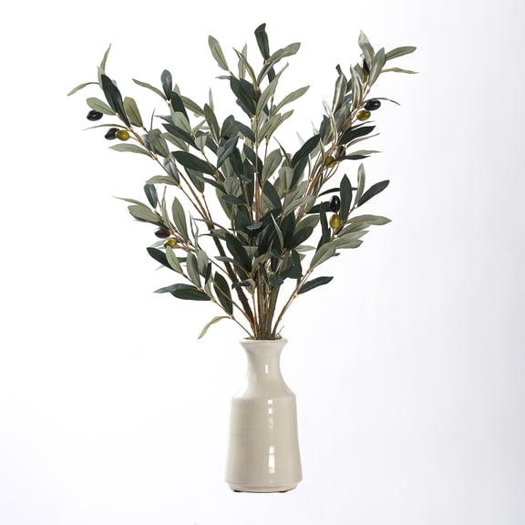 D&W Silks Olive Spray in White Ceramic Bottle