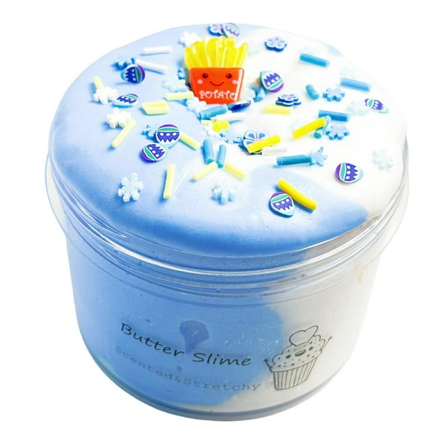 Riforla Cloud Blue and Supplies Stress Toy Scented DIY Sludge Toy Gifts for Girls and Boys Cotton Mud Color Mud Two Color Mud Light Clay DIY Toy Mud Playdough E