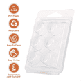 thumbnail image 4 of 150 Pack Wax Melt Clamshells Molds, 6-Cavity Clear Empty Plastic Round Shape Square Wax Melt Container (Round), 4 of 7