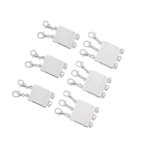 Necklace Layering Clasp Magnetic 2-3 Strands Necklace Clasp Separator Silver 6pcs