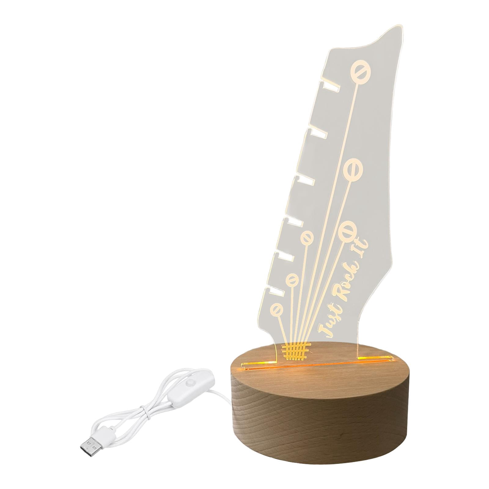 Guitar Pick Holder Storage Display Light Up LED Holds 6 Picks for Guitar Players and Guitarist Music Gifts