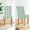thumbnail image 3 of Yayeee 4 Pack Dining Chair Covers Stretch Parson Chairs Slipcovers Seat Protector, Green Stripe Pattern, 3 of 6