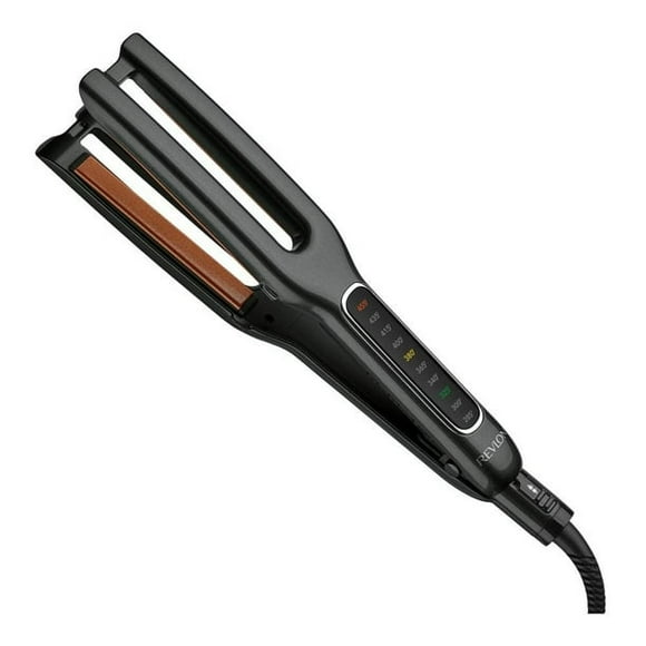 Alaciadora Revlon Doble Placa Iónica Cerámica Negro con Cepillo