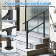 thumbnail image 7 of Dbuoem 3 Step Hand Rails for Outdoor Steps,Adjustable 40" x 36" Stair Railing Kit Fits 1 to 3 Steps,Black Stair Handrail for Concrete Steps,Porch Steps, 7 of 7