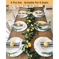 thumbnail image 4 of 15 Inch Round Placemats Set of 6, Green Christmas Tree Non Slip Heat Insulation PP Table Mats, Xmas Tree Grey Snowflake Washable Place Mats for Kitchen Dining Party Table Decor, 4 of 7