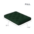 thumbnail image 5 of Loosh Home  6" Canvas Futon Mattress Forest Green Full, 5 of 5