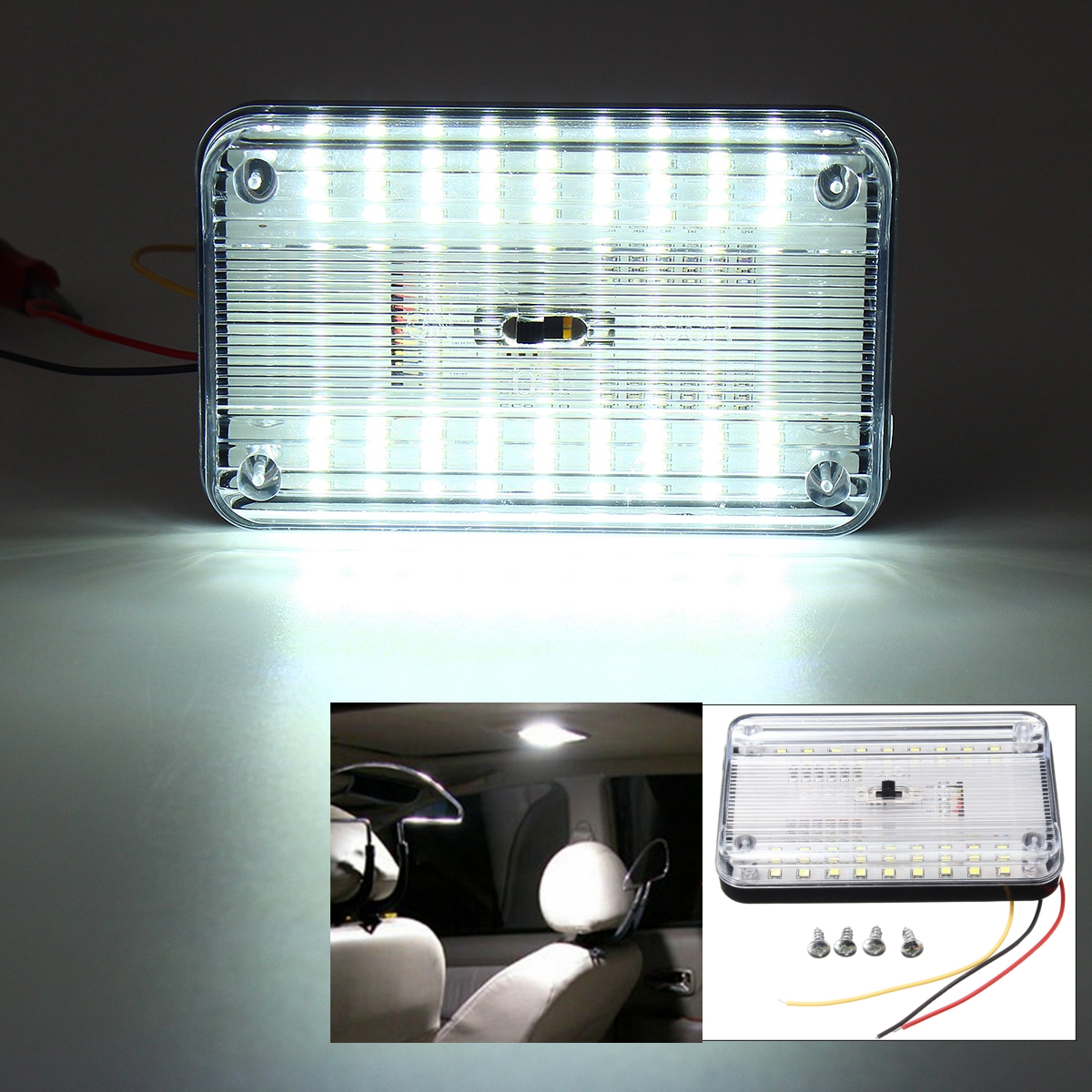 36LED DC 12V White Car Auto Indoor Roof Ceiling Dome Interior Light