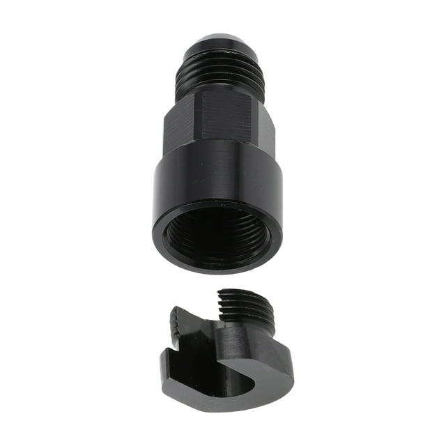 Conector de línea de combustible 6AN macho a hembra con unión de ajuste EFI de 5/16Npt, adaptador de tubo giratorio negro, 1 pieza