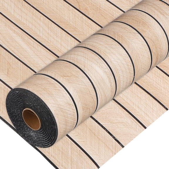 1 Roll Wood Grain Wall Panels 118 x 15.75 Inches Self Adhesive 3D Faux Wood Wallpaper for Living Room Kitchen Bathroom Office Decor