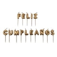 thumbnail image 2 of Vela Party is On Parafina Feliz Cumpleaños Letras Dorado, 2 of 4
