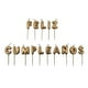 thumbnail image 2 of Vela Party is On Parafina Feliz Cumpleaños Letras Dorado, 2 of 4