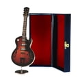 thumbnail image 1 of 7" Gibson Electric Guitar with Case & Stand Miniature Replica Musical Instrument, 1 of 6