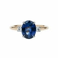 thumbnail image 2 of HeartsAndYou 1.7ct Natural Blue Sapphire & Diamond Ring Trilogy 100% 14k SOLID White Gold, 2 of 9