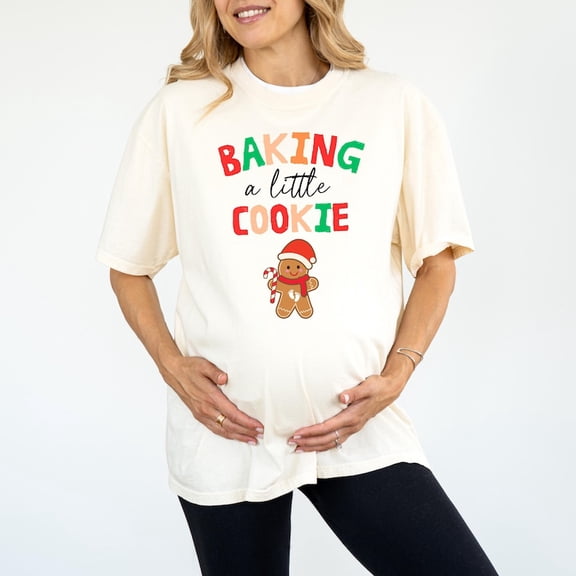Growing A Little Cookie Maternity Christmas T-shirt