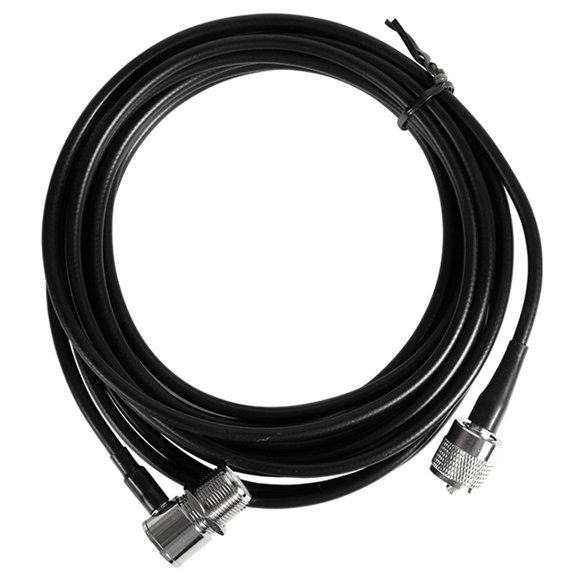 RG58 RG-58 Cable Coaxial de Antena de Coche de 50 Ohmios 5 Metros Uhf Hembra una Uhf Macho (Negro)