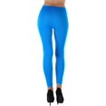 thumbnail image 2 of ToBeInStyle Womens Seamless Stretch Lightweight Leggings Ankle Length - Blue - One Size, 2 of 6