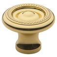 thumbnail image 1 of 1.5 in. Rope Mushroom Cabinet Knob, Polished Brass, 1 of 1
