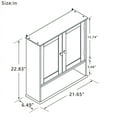 thumbnail image 5 of Cterwk Bathroom Wall Cabinet with Doule Mirror Doors and Shelvs, 5 of 9