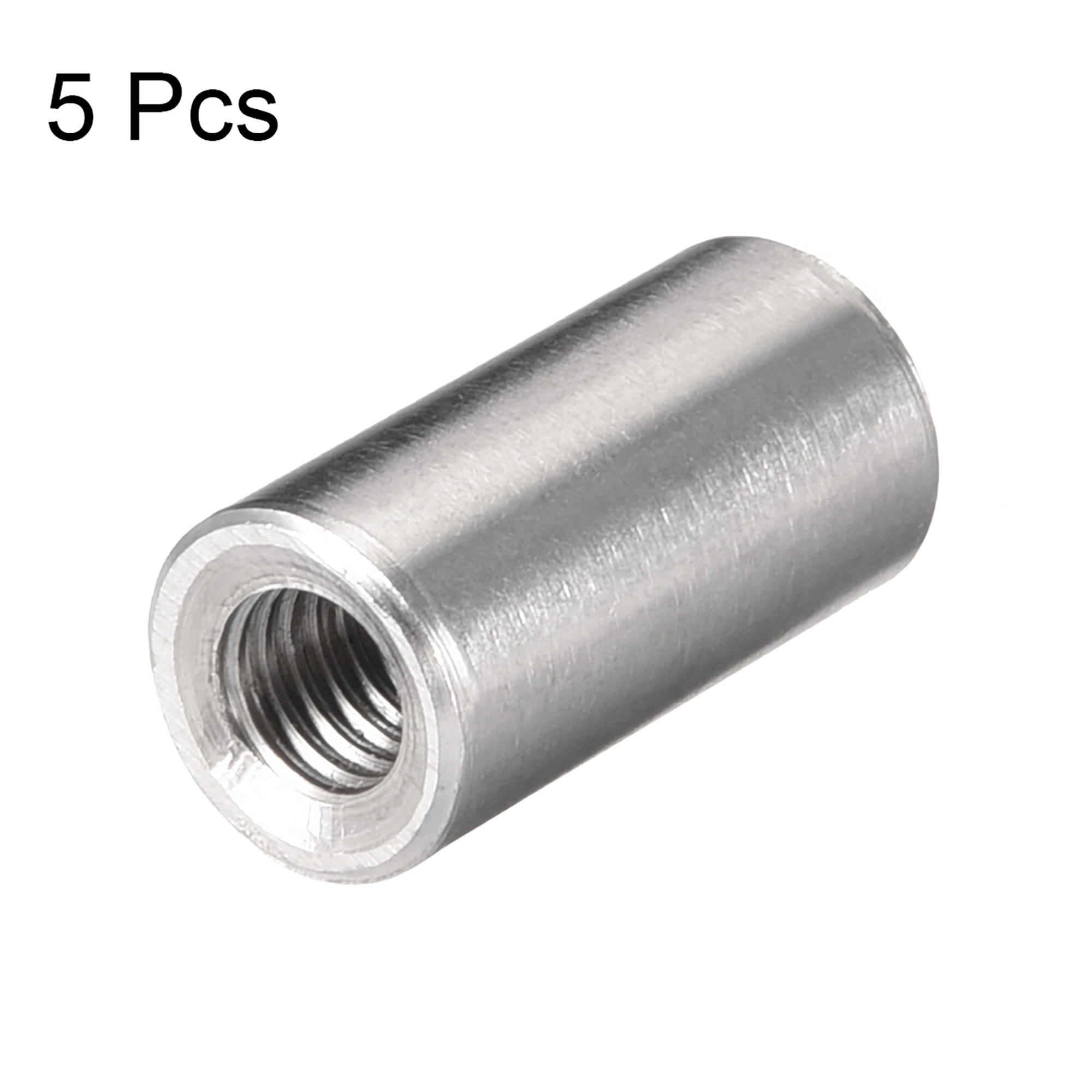MroMax M6 Height 20mm 304 Stainless Steel Threaded Sleeve Rod Bar Stud