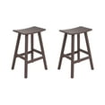 thumbnail image 2 of GARDEN 29" Inches Adirondack Plastic Outdoor Bar Stools (Set of 2), Dark Brown, 2 of 7