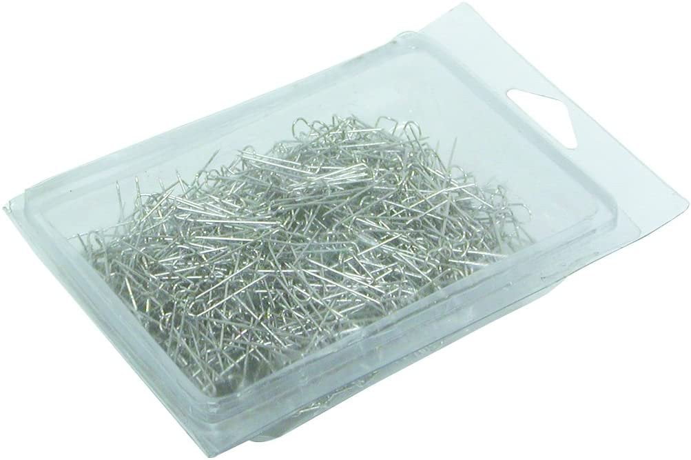 Jeweler's Display Pins – Silver U-Pins For Securing Necklaces & Jewelry | Comes With Free Storage Box (1000 Pcs)