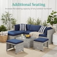 thumbnail image 4 of Conjunto de 2 Otomanos de Mimbre Best Choice Products Gris/Azul Marino, 4 of 8
